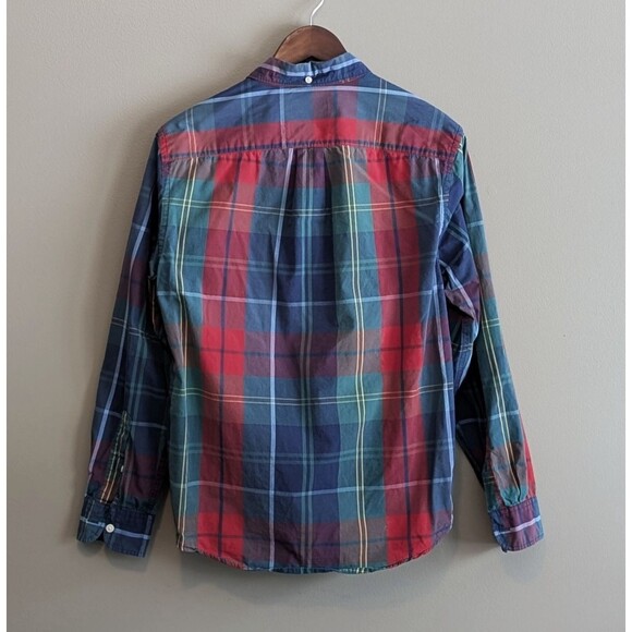 St John's Bay Size Small Plaid Shirt SJB Legacy Poplin Mens S Red Green LS - Picture 3 of 4